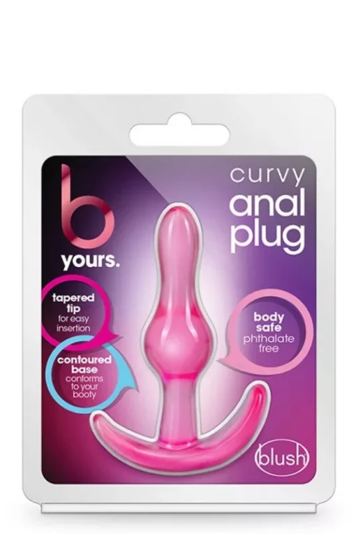 Zselés análdugó B yours curvy anal plug pink