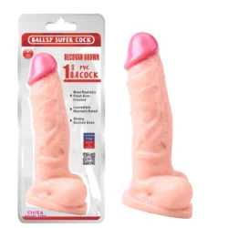Letapasztható dildó Decovan brown 10.4" dildo