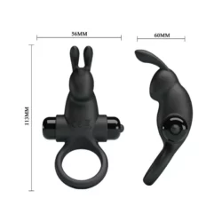 Vibrátoros péniszgyűrű Pretty love penis ring 1 black