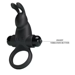 Vibrátoros péniszgyűrű Pretty love penis ring 1 black