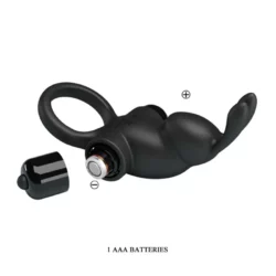 Vibrátoros péniszgyűrű Pretty love penis ring 1 black
