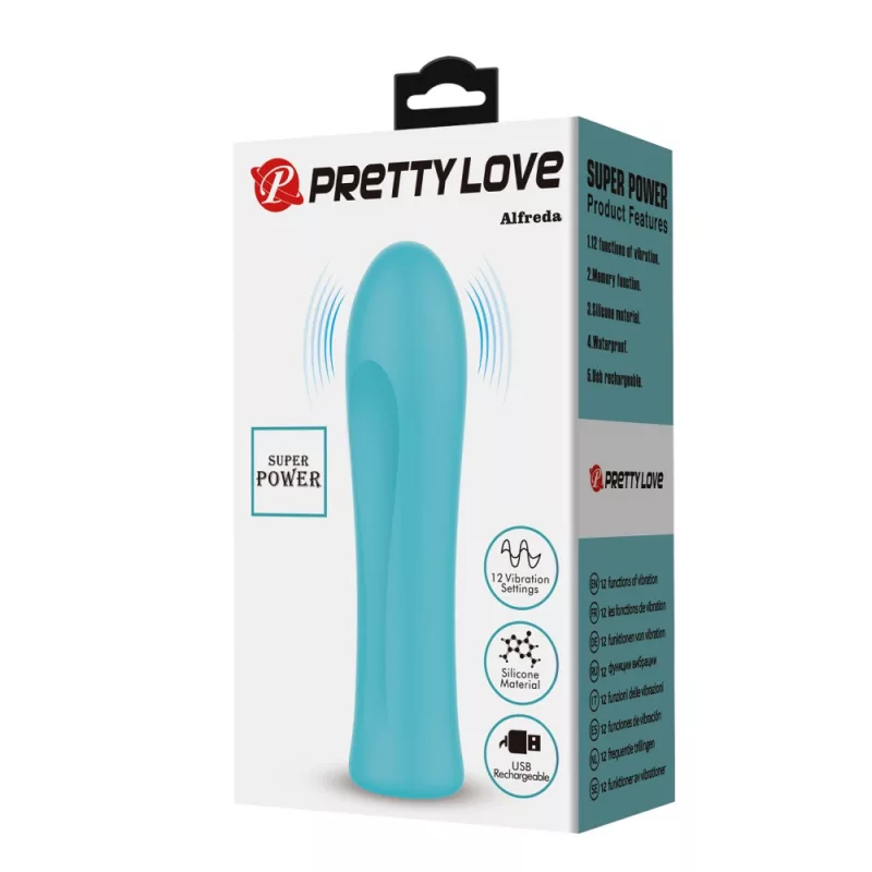 Tölthető szilikon rúdvibrátor Pretty Love Alfreda green
