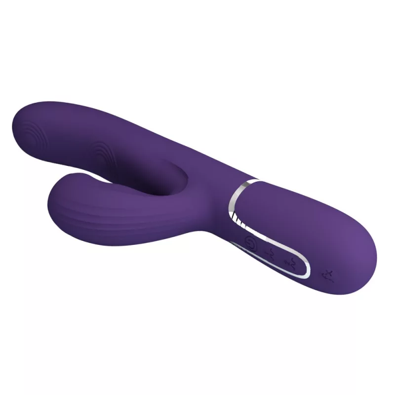 Csiklóizgatós vibrátor tapogató és lüktető funkcióval sötét lila Pretty Love Perlita twinkled tenderness blue