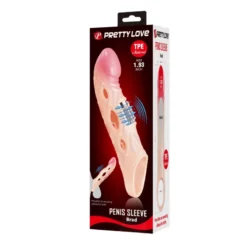 Vibrációs péniszhosszabbító Pretty Love Brad Flesh