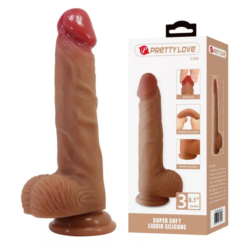 Dildó, letapasztható Pretty love lisle 8.1" dildo