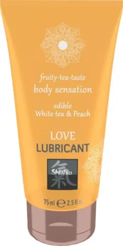 Barackos ízű, ehető síkosító Love Lubricant edible white tea & peach 75ml