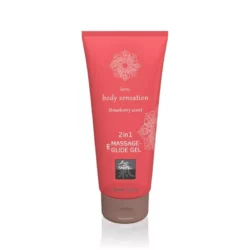 Massage & Glide Gel 2 in 1 Strawberry scent 200 ml