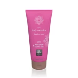 Massage & Glide Gel 2 in 1 Raspberry scent 200 ml