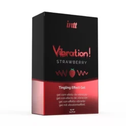 Folyékony vibrátor gél, epres Vibration Strawberry 15 ml