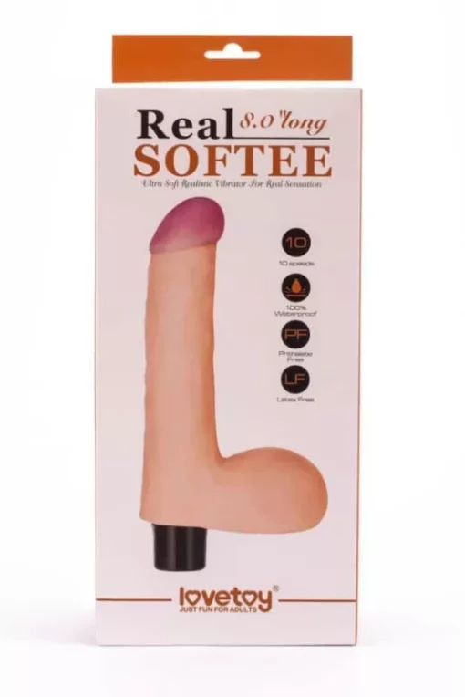 Real softee vibrating dildó 4 bőrhatású vibrátor
