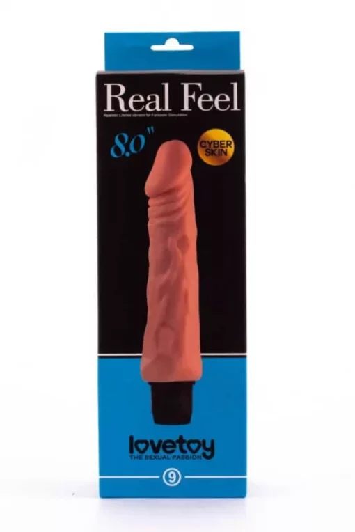 Realisztikus vibrátor 20 cm 8'' Real Feel Cyberskin Vibrator