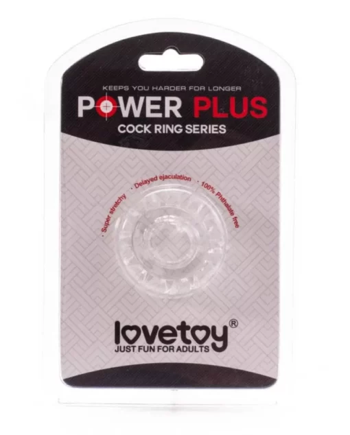 Power plus cockring 6. szilikon péniszgyűrű víztiszta színben