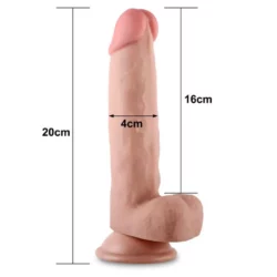 LoveToy – Sliding Skin realisztikus bőrös dildó (19,8 cm 8")