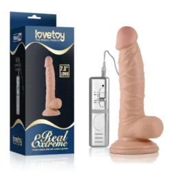 Realisztikus letapasztható vibrátor 7.5" real extreme vibrating dildo