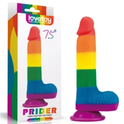 Szivárvány műpénisz 7.5'' prider dildo 19 cm