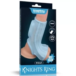Vibrátoros here és pénszgyűrű Vibrating ridge knights ring with scrotum sleeve