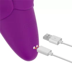 Újratölthető szilikon vibrátor Flicker rechargeable vibrator purple