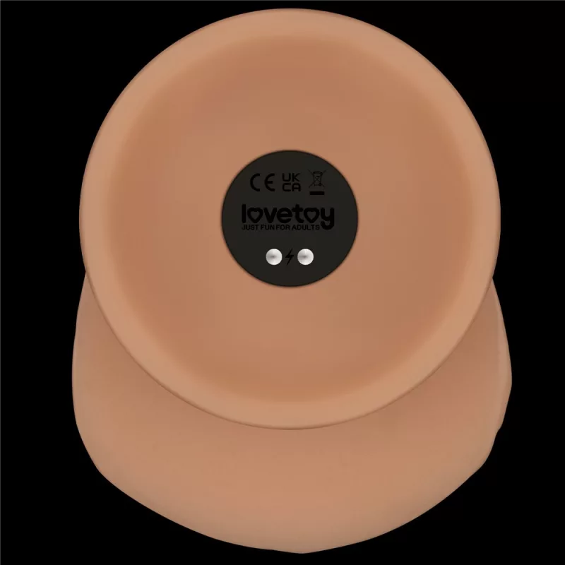 Realisztikus, letapasztható, tölthető, vízálló vibrátor 20 cm 8'' Vibrating Power Basics Cock