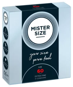 Mister Size 60. 3 db egyedi méretű, extra vékony óvszer (60 mm)