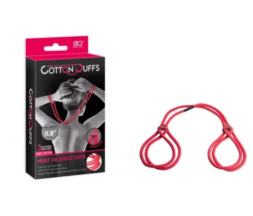 Szövet kötöző bilincs Cotton cuffs piros