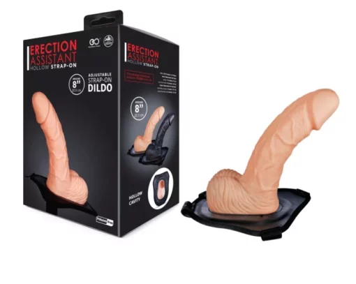 Üreges felcsatolható dildó Erection assistant hollow strap on 20 cm
