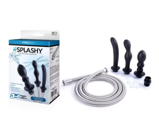HYDRO SERIES SPLASHY 3 BUTT PLUG WITH HOSE KIT