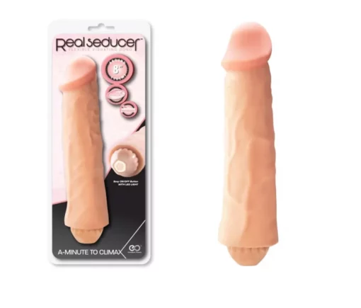 Realisztikus vibrátor 20 cm Real Seducer Flexible Vibrating Dong 8"
