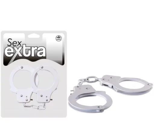 Fehér fém bilincs Sex extra metal cuffs white