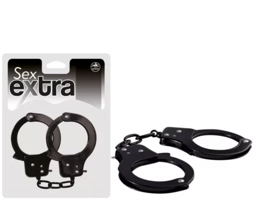 Fekete fém bilincs Sex extra metal cuffs black