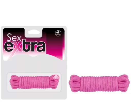 Rószaszín pamut kötél Sex extra love rope pink 3m