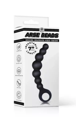 Arse Beads 7" Ribbed Silicone Anal Beads I