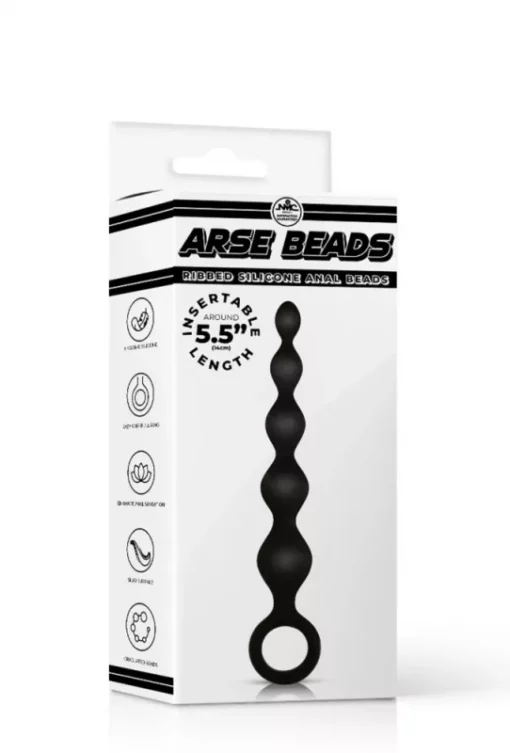 Arse Beads 5.5" Ribbed Silicone Anal Beads