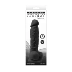 Fekete vibráló pénisz Colours vibrating 5" dildo black