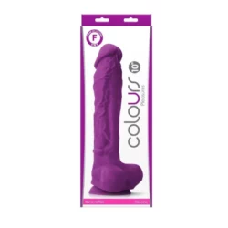Nagy lila szilikon dildó 25,4 cm Colours Pleasures 10" Dildo Purple
