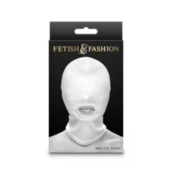 Fehér nyitott szájú fejmaszk Fetish & fashion mouth hood white