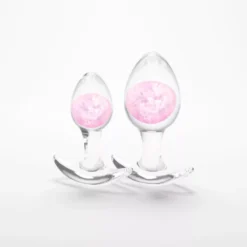 Szilikon plug üveg gömbbel szettben Cosmic Glams 2pc Kit Pink