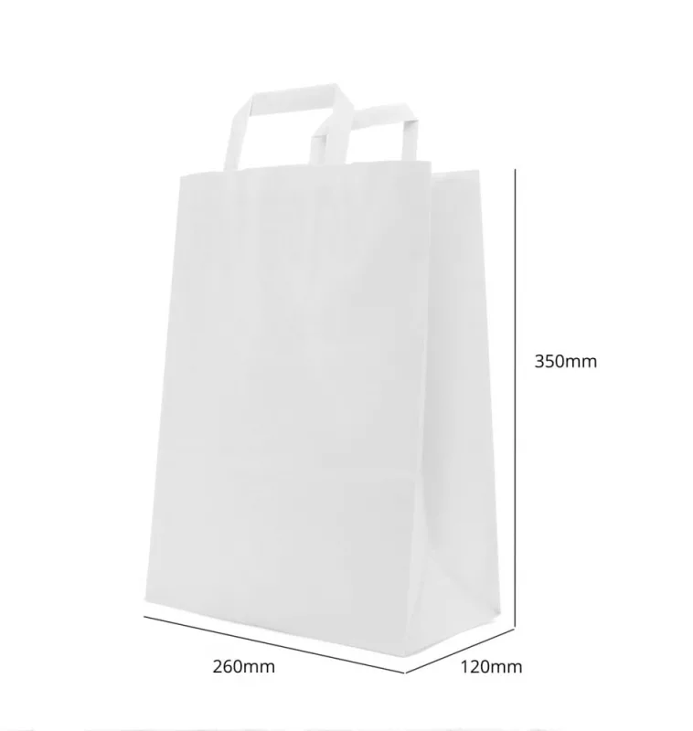 Paper Bag (White) 260x350x120 mm