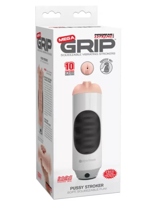 Vibrátoros pénisz kényeztető punci Mega Grip vagina