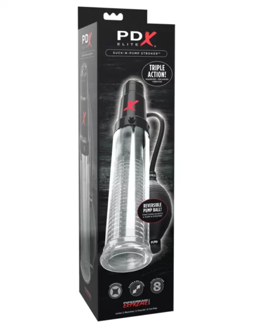 Péniszpumpa és maszturbátor, extreme elite suck n pump stroker Pipedream