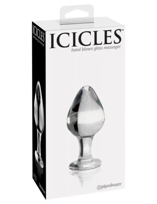 Icicles szélesfejű anál dildó üvegből