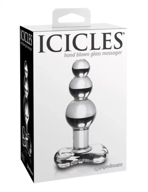 Icicles tripla gömbös anál dildó üvegből