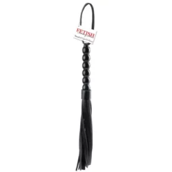 Beaded Cat o Nine Tails Black