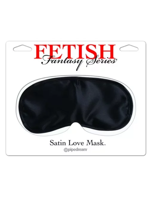 Fekete szatén szemmaszk Satin Love Mask Black
