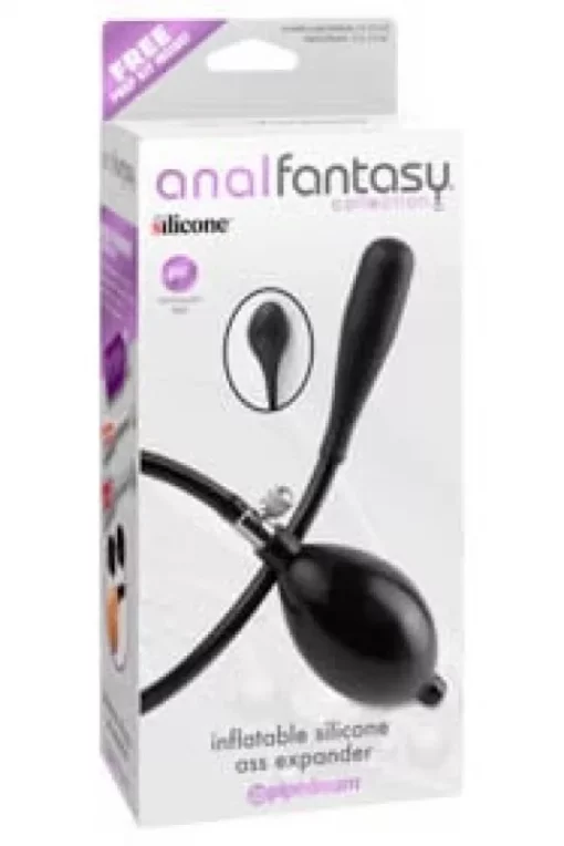 Inflatable silicone ass expander black