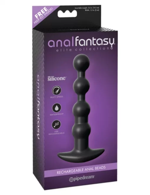 Tölthető Anális Gyöngyök Rechargeable anal beads black