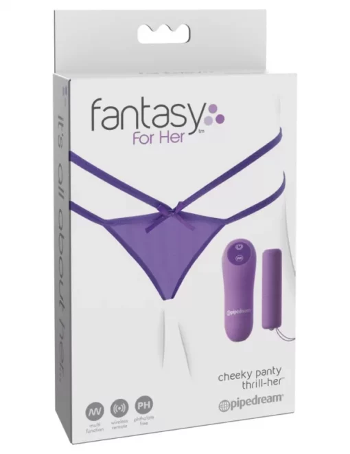 Bugyiba rejtett távirányítós vibrátor Petite panty thrill her purple