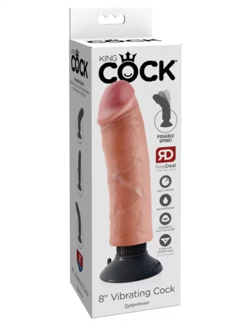 King Cock 8" hajlítható vibrátor (20 cm)
