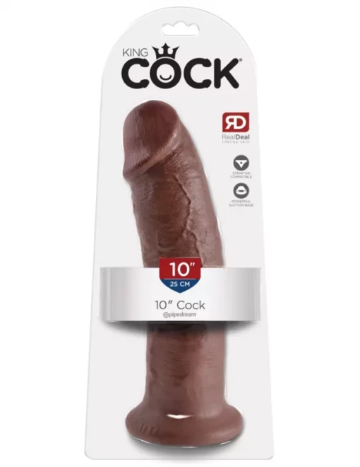 Letapasztható dildó 10" cock brown