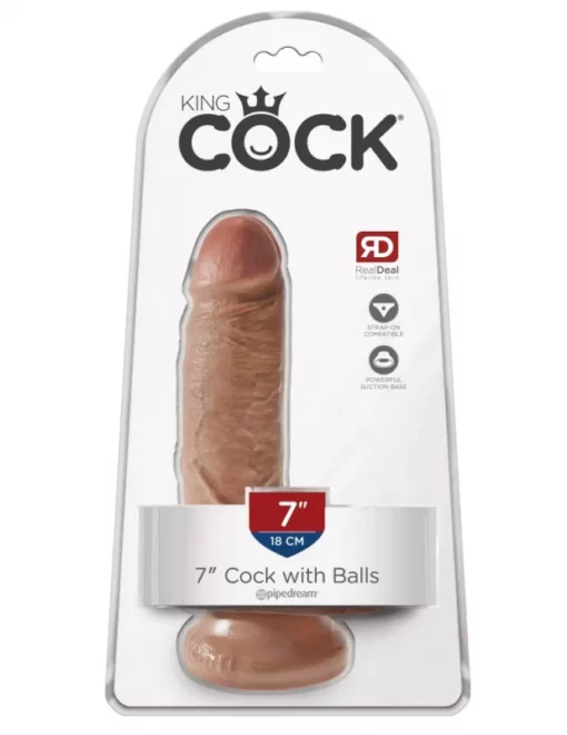 Herés valósághű dildó 19 cm King cock 7 cock with balls