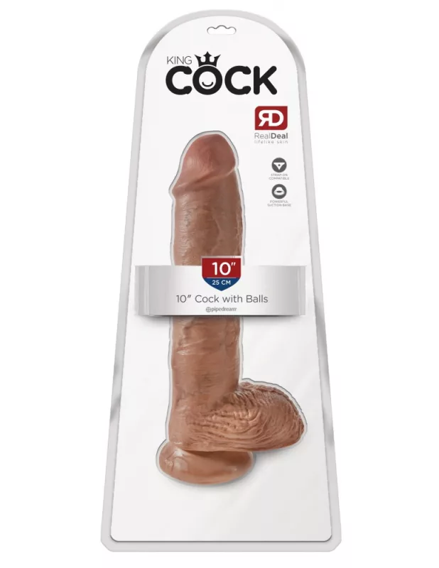 Műpénisz herével tapadótalpas King cock 10
